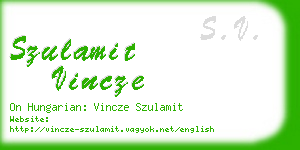 szulamit vincze business card